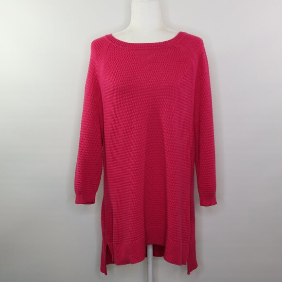 Lane Bryant Pink Pullover Tunic Sweater Back Buttons - Picture 10 of 10